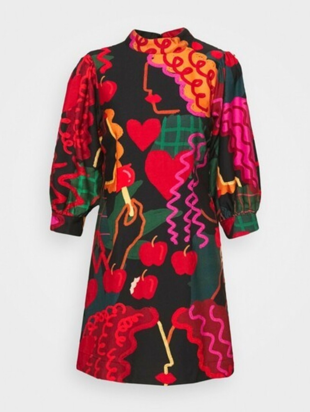 Farm Rio Puff Sleeve Mini Dress
